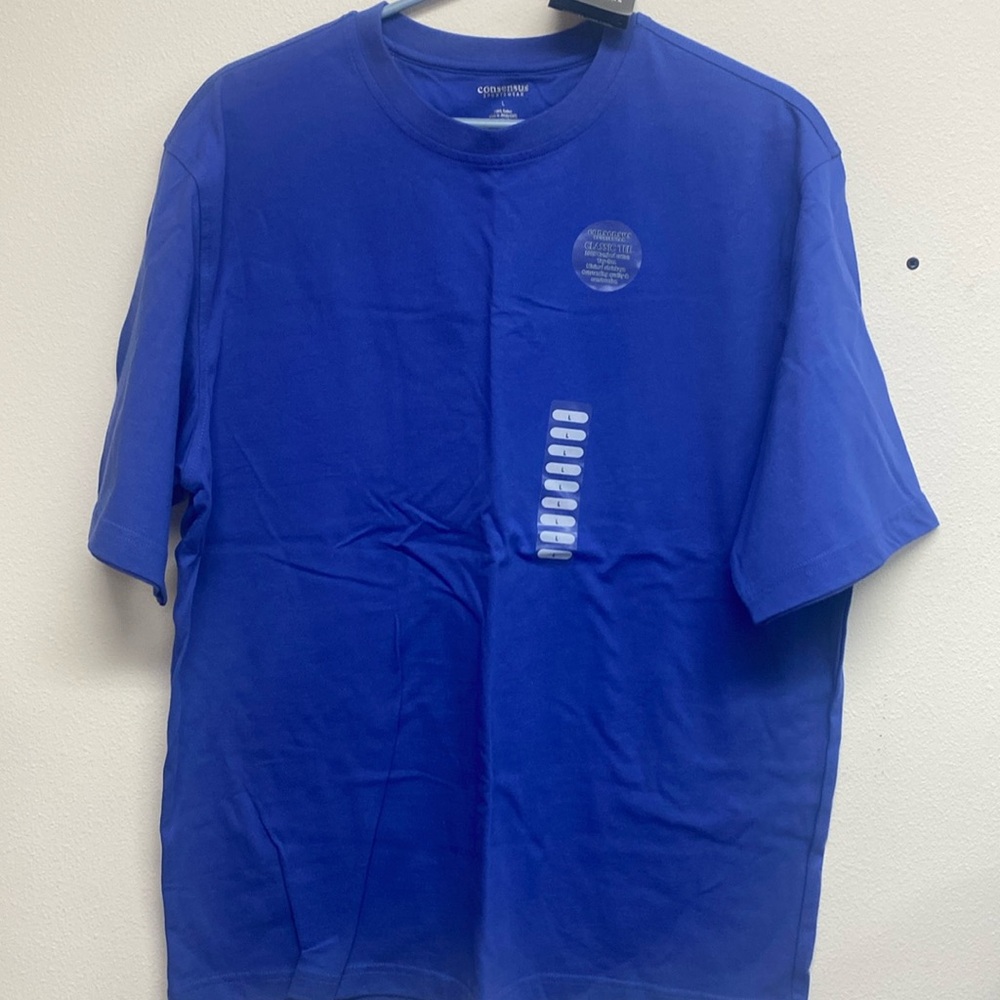 Men’s large blue tee